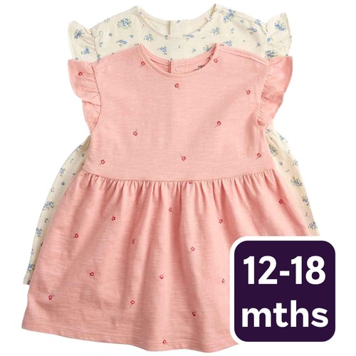 M&S Cotton Jersey Dresses, 12-18 Months, Multi