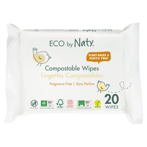 Eco by Naty Unscented Wipes, Travel Pack 20 per pack
