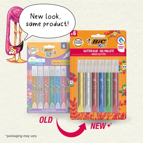 BIC Kids Metallic Glitter Glue Pack