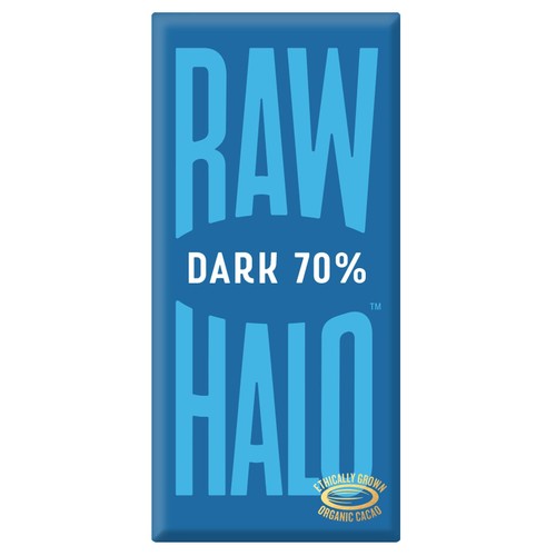 Raw Halo Dark 70% Organic Vegan Chocolate Bar