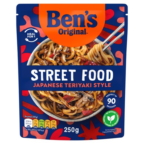 Ben's Original Street Food Microwave Noodles Japanese Teriyaki Style