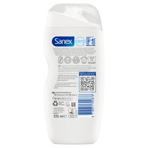 Sanex Zero% Sensitive Skin Body Wash Shower Gel