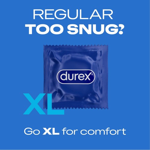 Durex Originals XL Condoms Extra Silicone Lube Wide Fit