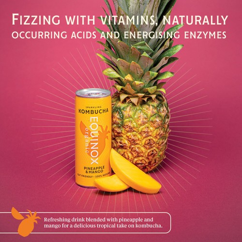 Equinox Organic Pineapple & Mango Kombucha