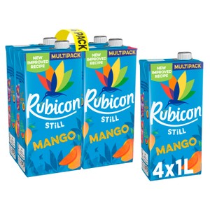 Rubicon Still Mango Juice Drink 4X1 Litre Carton