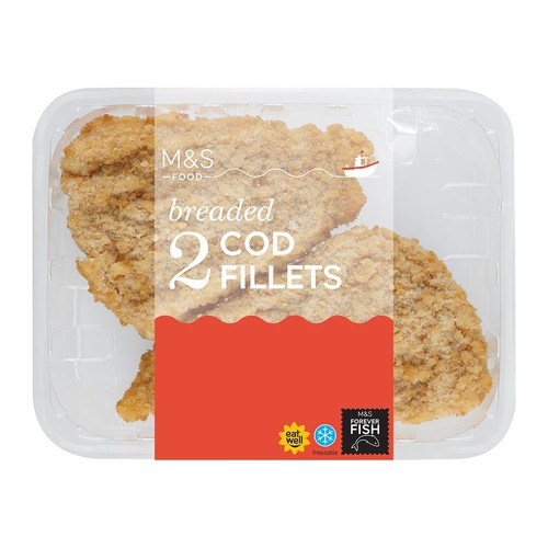 M&S 2 Breaded Cod Fillets