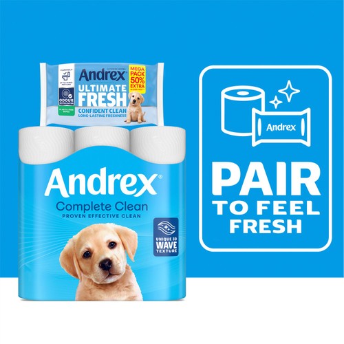 Andrex Ultimate Fresh Flushable Hygiene Wipes Mega Pack