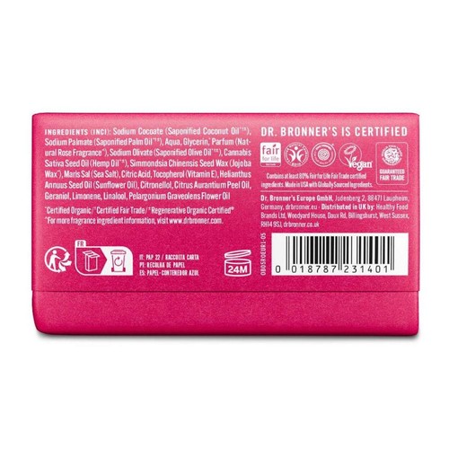 Dr. Bronner's Rose Organic Multi-Purpose Soap Bar