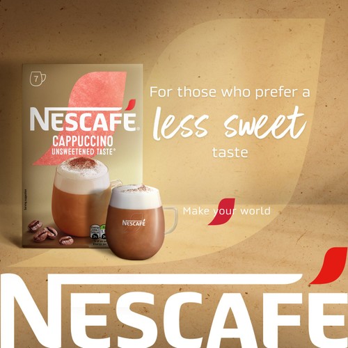 Nescafe Cappuccino Unsweetened Instant Coffee 7 Sachets