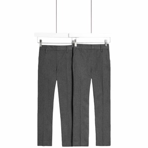 Boys Regular Leg Trousers, 13-14 Years, Grey