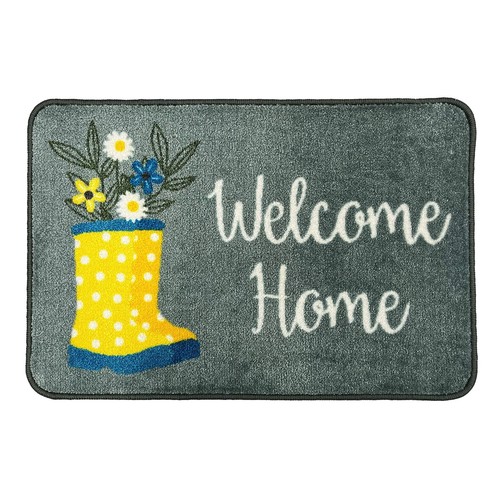 Mighty Mats Supersoft Washable Mat Welcome Home Wellies