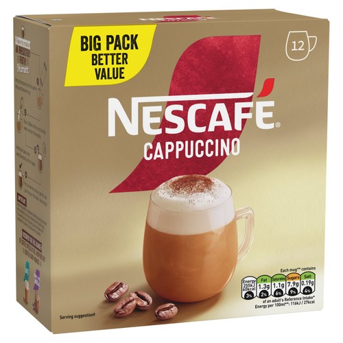 Nescafe Cappuccino Instant Coffee 12 Sachets
