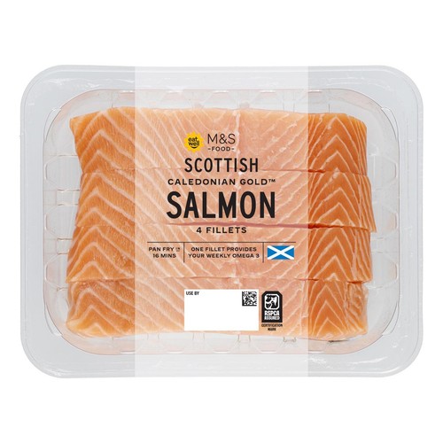 M&S 4 Scottish Salmon Fillets Skin On