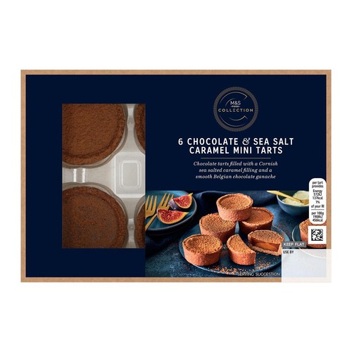 M&S 6 Chocolate & Sea Salt Caramel Mini Tarts