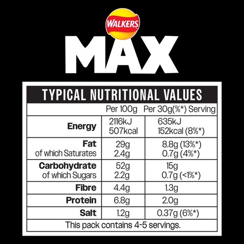 Walkers Max Strong Jalapeno & Cheese Sharing Bag Crisps