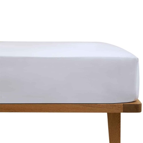 M&S Egyptian Cotton 230TC Fitted Sheet, Double, White