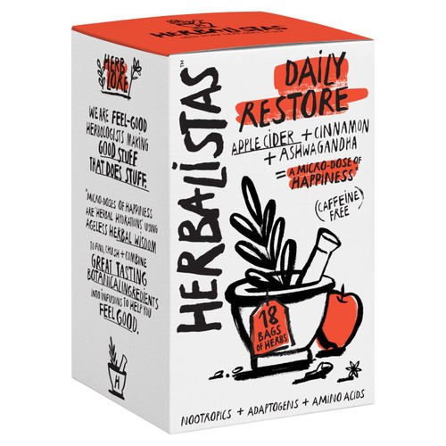 Herbalistas Daily Restore Herbal Tea with Apple, Cinnamon & Ashwagandha