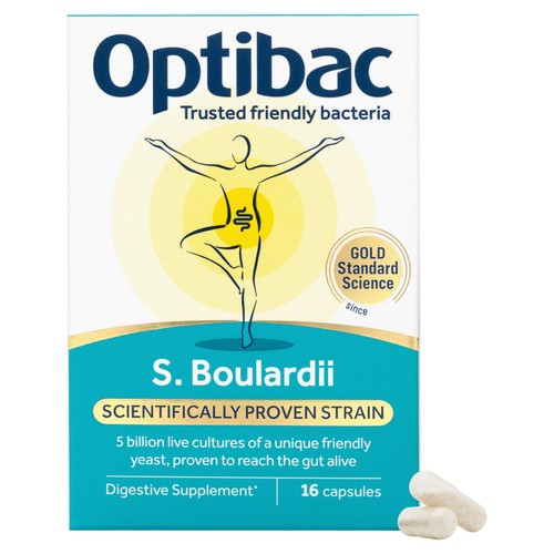 Optibac Probiotics Saccharomyces Boulardii - 16 Capsules