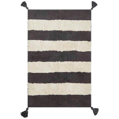 M&S Striped Bath Mat, Charcoal