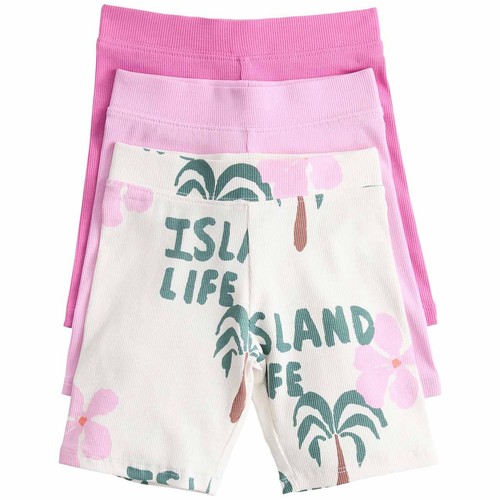 M&S Cotton Rich Palm Tree Cycling Shorts, 2-3 Years