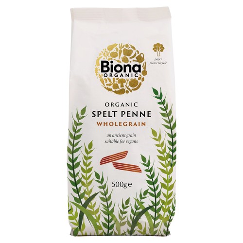  Biona Organic Wholegrain Spelt Penne Pasta