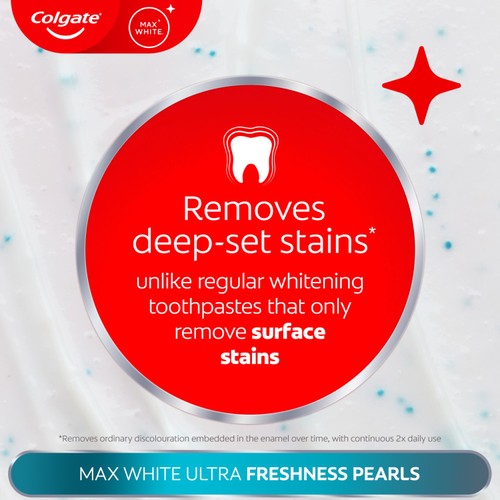 Colgate Max White Ultra Fresh Pearls At Home Teeth Whitening Toothpaste