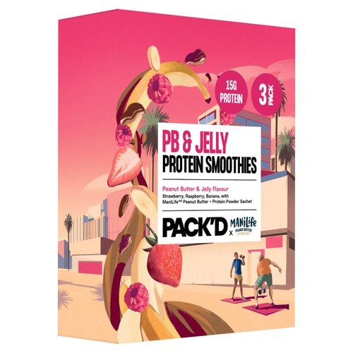 PACK'D Peanut Butter & Jelly Protein Smoothie Kits