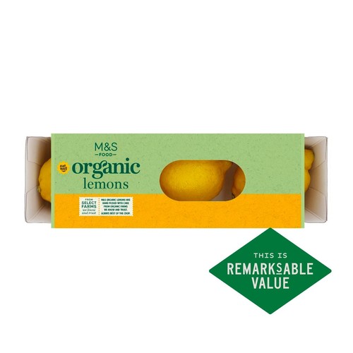 M&S Organic Unwaxed Lemons