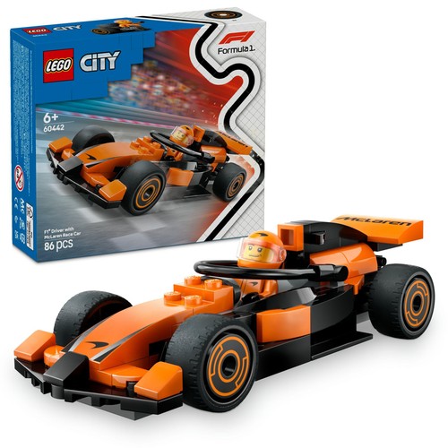 LEGO City Formula F1 Driver with McLaren Race Car 60442 6+