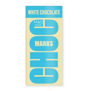 Choc Marks White Chocolate Bar
