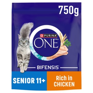 Purina One 11+ Chicken Dry Cat Food 750g