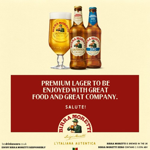 Birra Moretti Lager Beer Cans