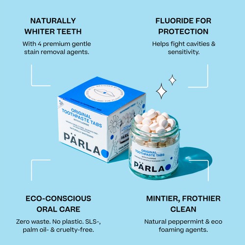 PARLA ORIGINAL Toothpaste Tablets Naturally Whitening