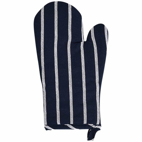 M&S Butchers Stripe Oven Glove, Navy