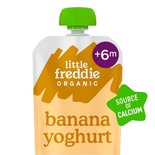 Little Freddie Banana Greek Style Yoghurt Baby Food Pouch 6+ Months