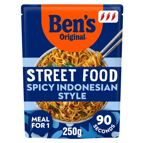 Ben's Original Street Food Microwave Noodles Spicy Indonesian Style