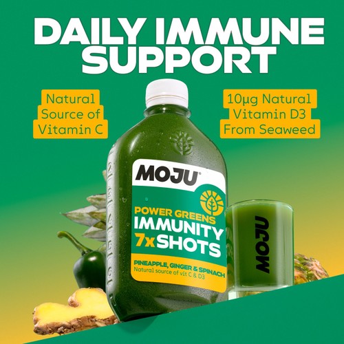 MOJU Power Greens Immunity Dosing Bottle 7x Shots