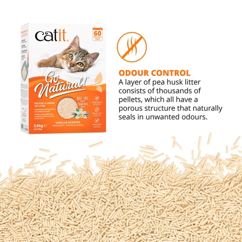 Catit Go Natural Pea Husk Litter, Vanilla
