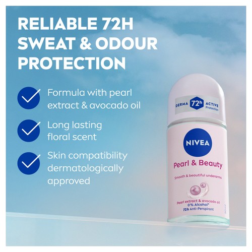 NIVEA Pearl & Beauty Anti-Perspirant Deodorant Roll-On 