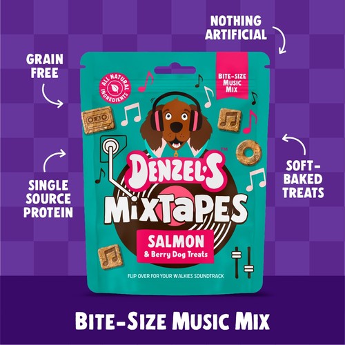 Denzel's Mixtapes Salmon & Berries Dog Treats