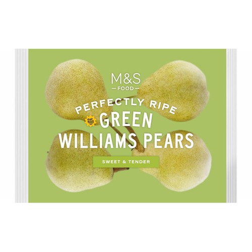 M&S Green Williams Pears Perfectly Ripe