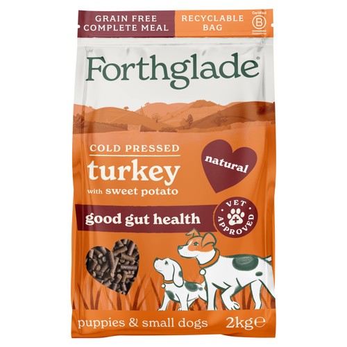 Forthglade Cold Pressed Small Breed Dry Dog Food Turkey with Sweet Potato