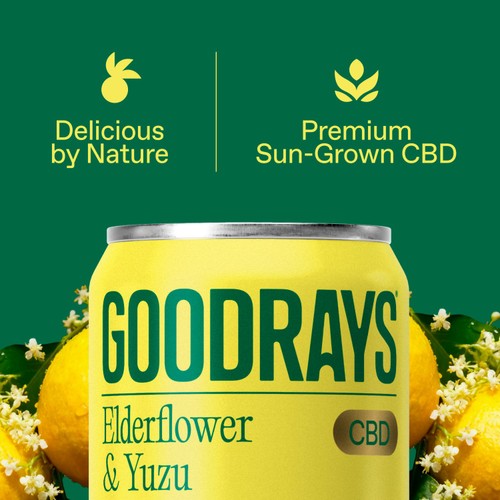 Goodrays CBD Drinks - Elderflower & Yuzu