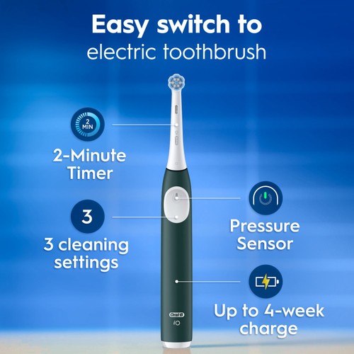 Oral-B iO2 Series Forest Green Electric Toothbrush + Travel Case