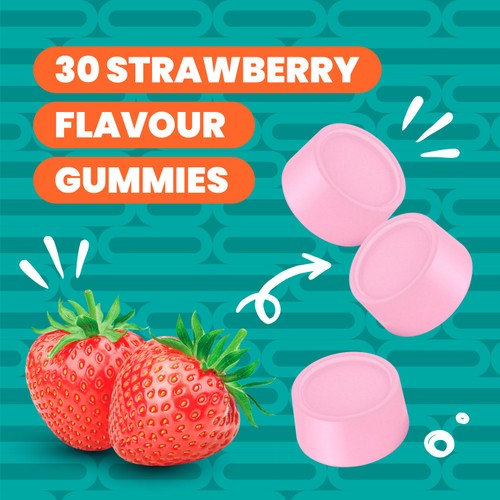 Haliborange Adult's Gut Health Digestion Support Strawberry Gummies 