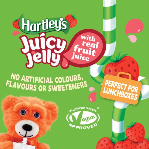 Hartley's Strawberry Flavour Juicy Jelly Pouches