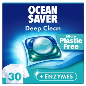 OceanSaver Plastic Free 30 Sensitive Non-Bio Pods Washing Capsules Sea Salt