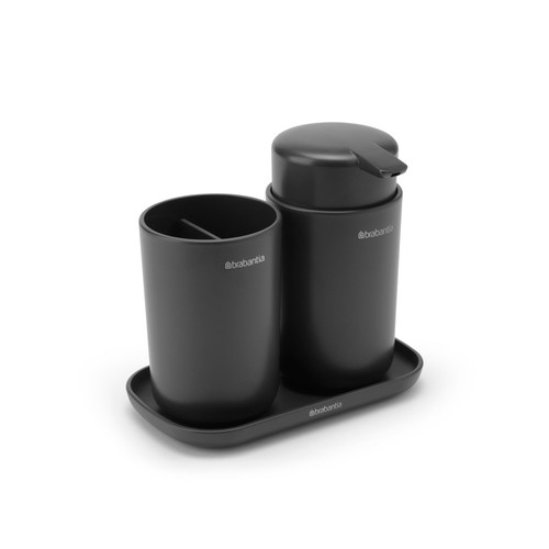 Brabantia ReNew Bathroom Accessory Set of 3 Dark Grey