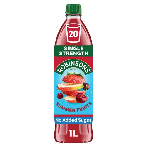 Robinsons Single Strength Summer Fruits No Added Sugar
