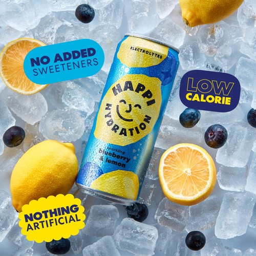 HAPPI Hydrate Blueberry and Lemon 4 Pack